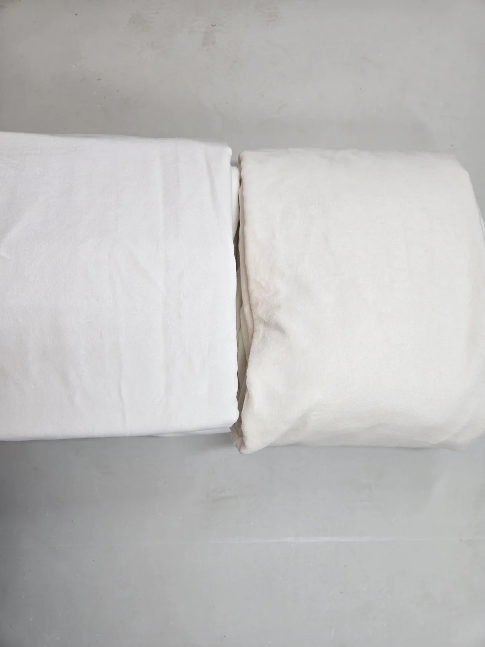 QUINCE Set Of 2 48x84 Cotton Velvet Curtains Ivory 9746